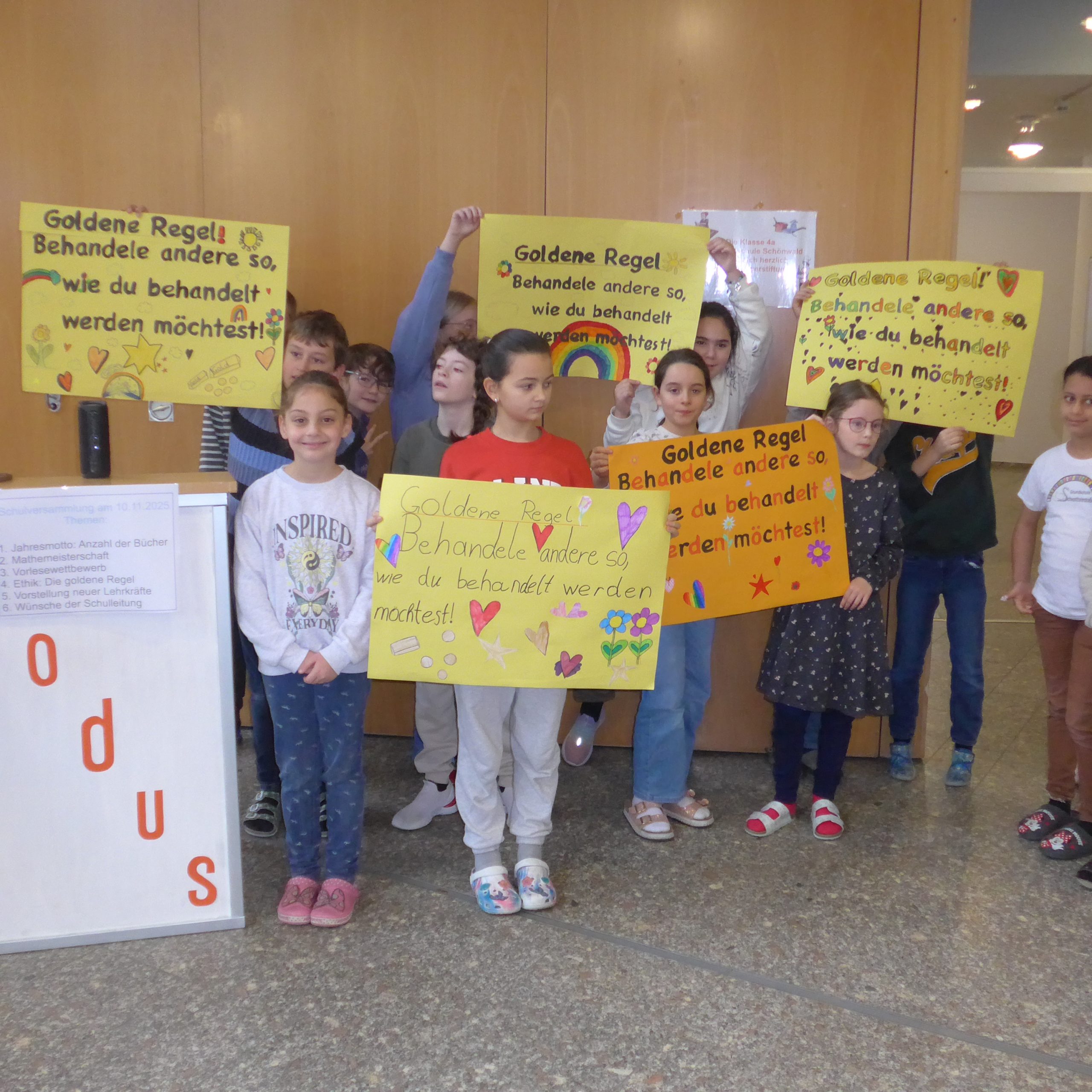 Schulversammlung nach den Herbstferien